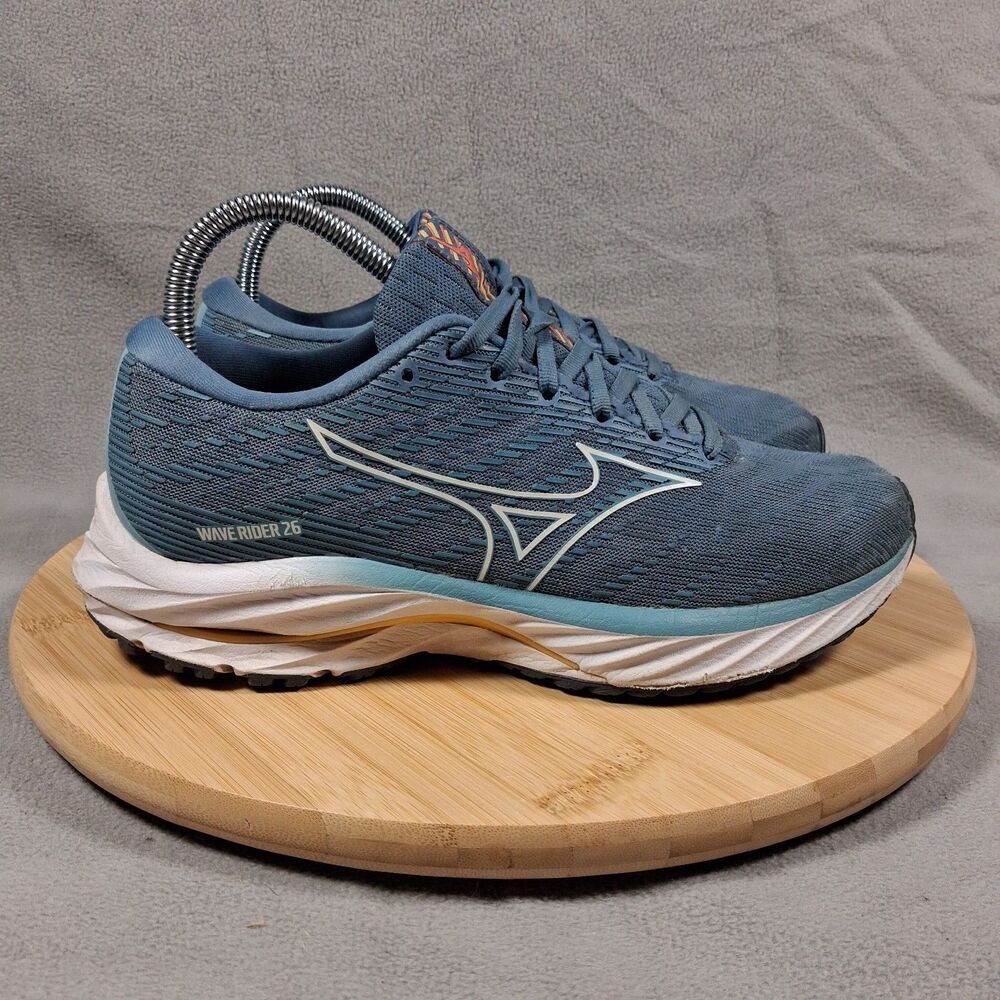 Mizuno Wave Rider 26 Womens Size 7.5 Running Shoes Sneakers Blue Athletic Gym